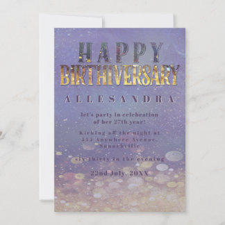 Birthday Birthiversary Unique Party Event Invitation