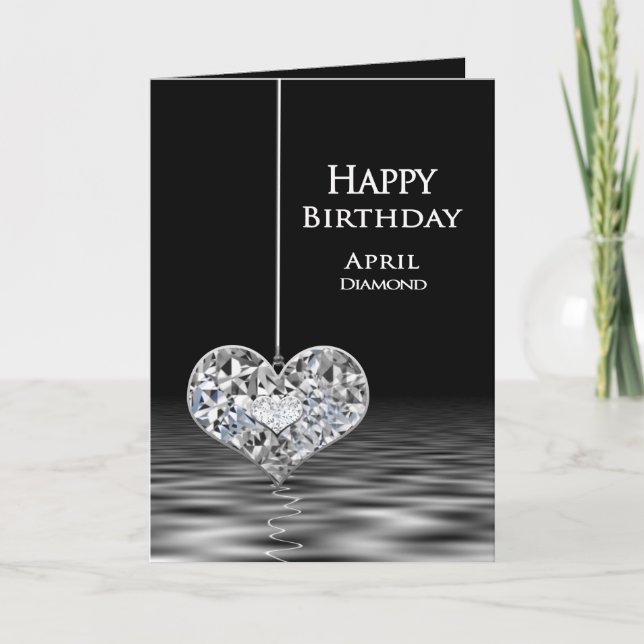 Birthday - Birthstone - April - Diamond Card (Front)