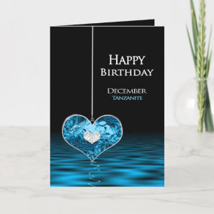 Birthday - Birthstone - December - Tanzanite Card
