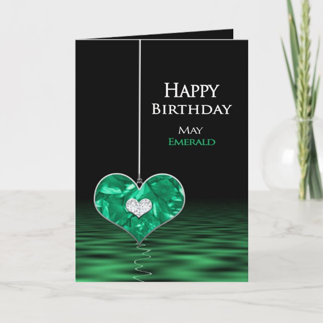 Birthday - Birthstone - May - Emerald Card (Front)