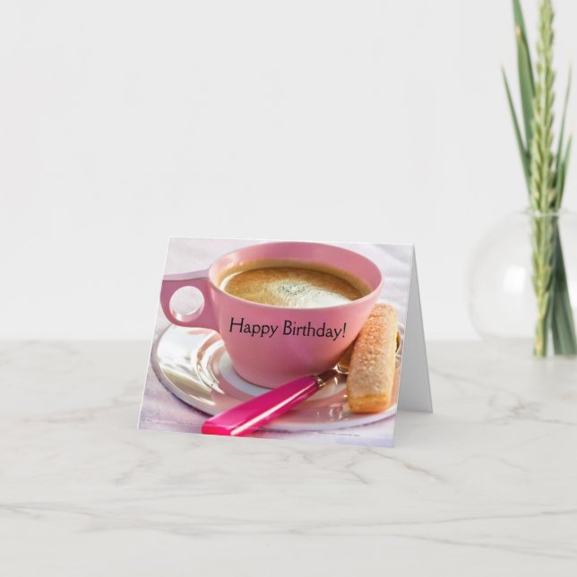 Birthday Biscotti and Coffee Birthday Card (Front)