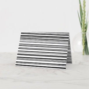 Birthday black and white stripes card