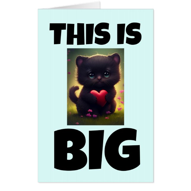 BIRTHDAY BLACK CAT BIGGEST HUGE BIRTHDAY CARDS (Front)