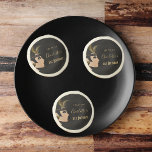 Birthday black gold 1920's retro art deco style sugar cookie<br><div class="desc">Elegant faux gold and glam for a 1920's style,  themed 21st (or any age) birthday party!  Black backgkround and yellow text.  Decorated with a flapper girl's head.  Personalize and add a date,  name and age 21.  The name is written with a trendy hand lettered style script.</div>