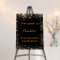 Birthday black gold glitter dust monogram welcome