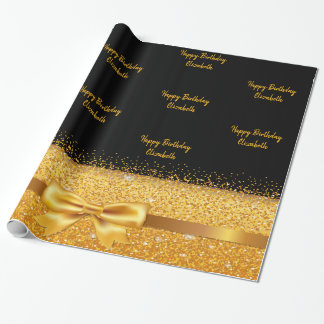 wrapping paper black and gold