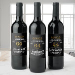 Birthday Black Gold Wine Label<br><div class="desc">A personalized elegant wine bottle label that is easy to customize for that special birthday party occasion.</div>