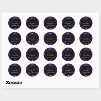 Dark Purple faux shiny glitter sparkles Star Sticker, Zazzle