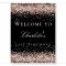 Birthday black rose gold welcome