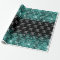 Birthday black teal green glitter dust name