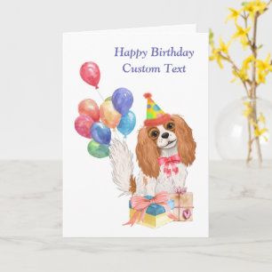 Birthday Blenheim Cavalier King Charles Spaniel Card