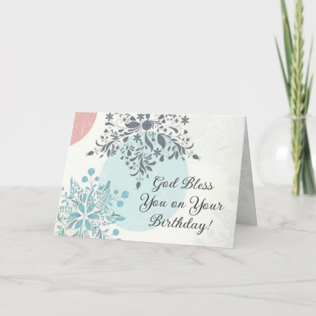 Birthday Blessing Numbers 6:24 The Lord Bless You Card (Front)