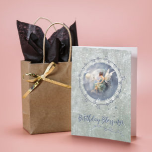 Birthday Blessings Fairy in the Moon Card