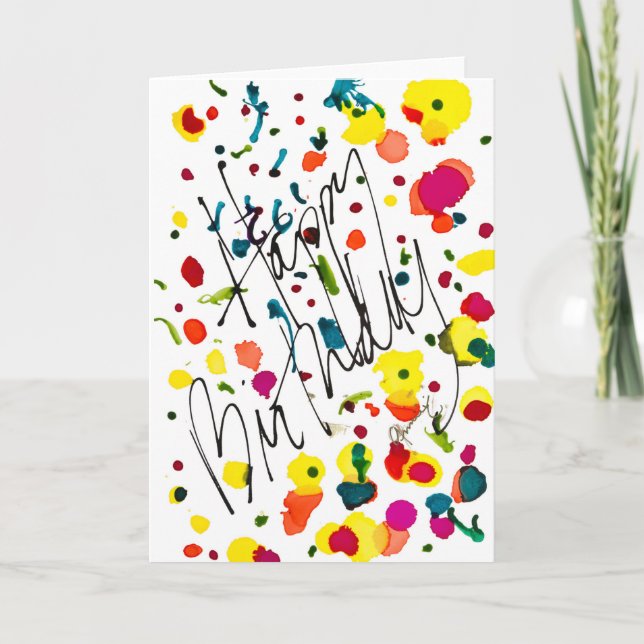 Birthday Blessings Lovitude Blank Note Card (Front)
