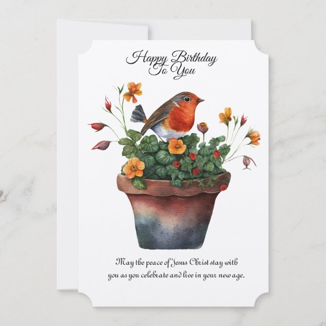 Birthday blessings of Peace  (John 14:27) Note Card (Front)