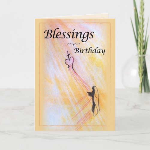 Birthday Blessings Religious Card