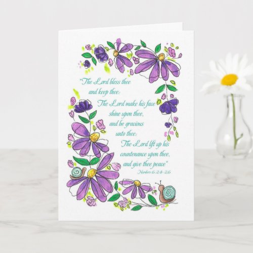 Birthday Blessings Scripture Numbers 6:24-26 Card