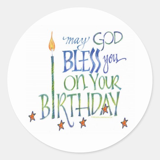 Birthday Blessings Sticker | Zazzle.com