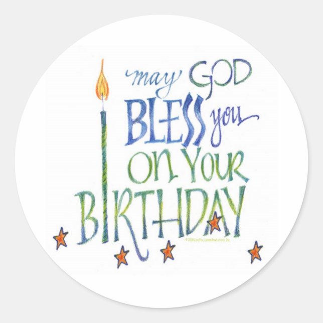 Birthday Blessings Sticker (Front)