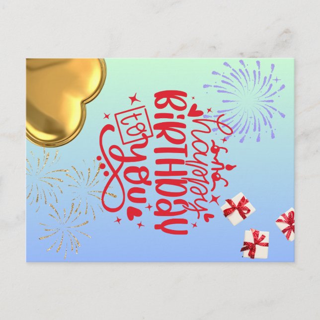 Birthday Bliss Postcard (Front)