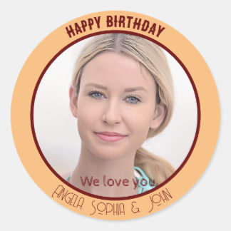 Birthday Bliss: Round Happy Birthday Sticker