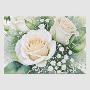 Birthday Bliss White Rose Tissue Paper