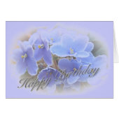 Birthday Blue African Violets (Front Horizontal)