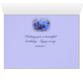 Birthday Blue African Violets Cards (Inside Horizontal (Bottom))