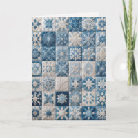 Birthday Blue and White Snowflake Quilt