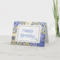 Birthday Blue Quilt with Needle 