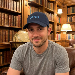 Birthday Blue Typography Pilot Aviation Simple Embroidered Baseball Cap