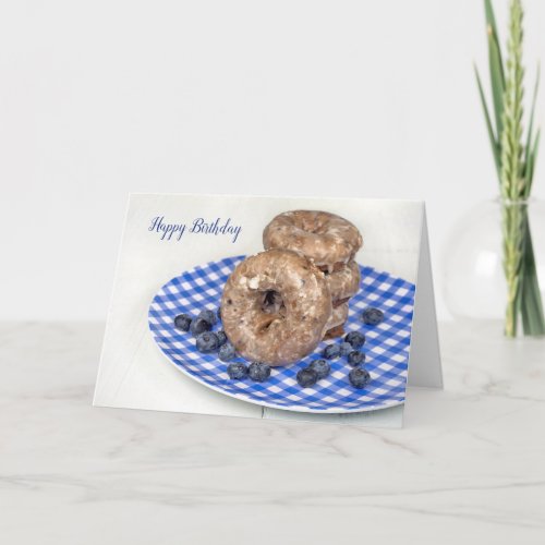 birthday blueberry donuts card