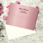 Birthday blush pink glitter drips envelope<br><div class="desc">Girly and glamorous. A blush pink metallic looking background with faux glitter drips,  paint dripping look. Personalize and add a name and address. The name is written with a modern and trendy handlettered style script. Gray colored letters.  Perfect for birthday party invitations!</div>