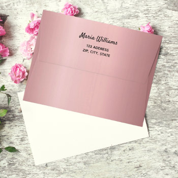 Birthday Blush Pink Glitter Drips Envelope by Thunes at Zazzle