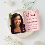 Birthday blush pink photo save the date<br><div class="desc">Add a vertical size photo. A blush pink gradient background color,  decorated with stars. Personalize and add a name and the details.</div>