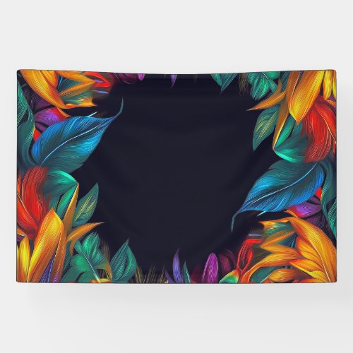 Birthday | Bold Neon Tropical Foliage 3 Banner