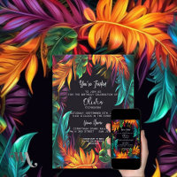 Birthday | Bold Neon Tropical Foliage