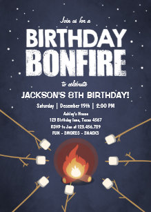 campfire invitations zazzle