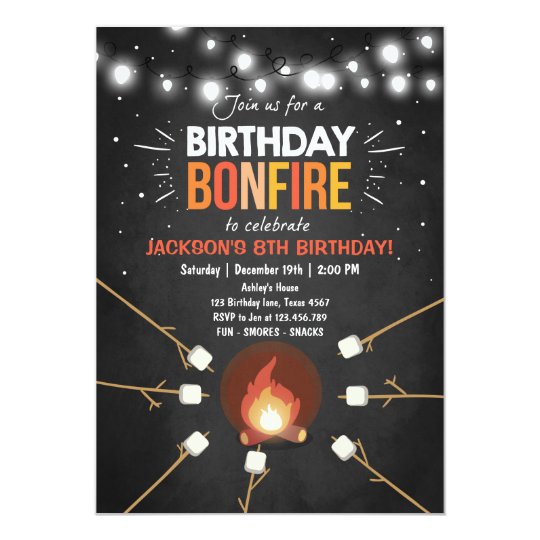 birthday bonfire campout cookout