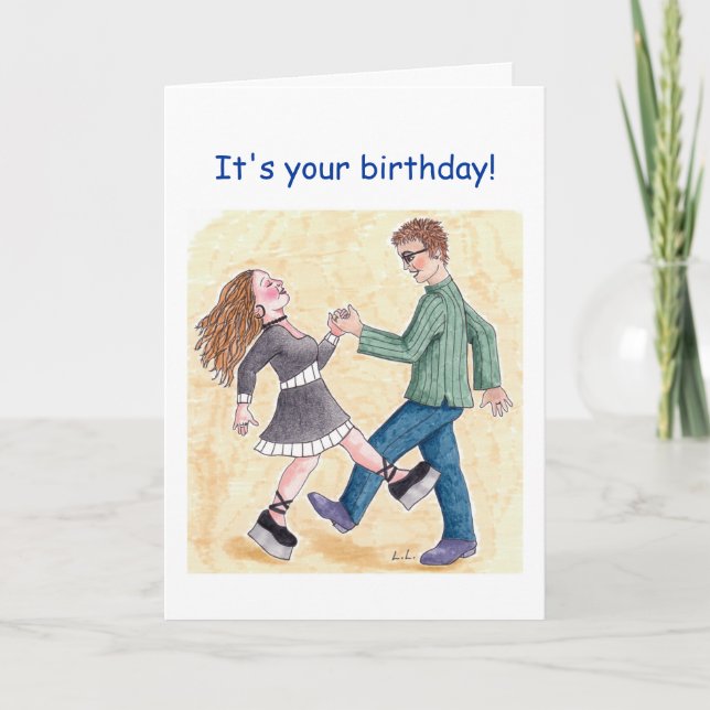 Birthday boogie shoes card (Front)