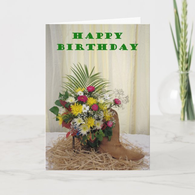 Birthday Boot Card (Front)