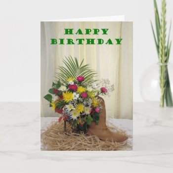 Birthday Boot Card by Jez224 at Zazzle