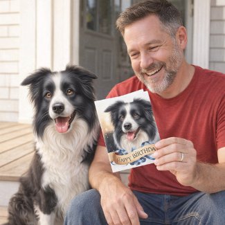 Birthday Border Collie From Dog Greeting Card