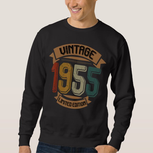 Birthday Born In 1955  Vintage 1 Sweatshirt (Front)
