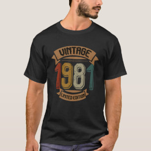 Birthday Born In 1981 Vintage T-Shirt