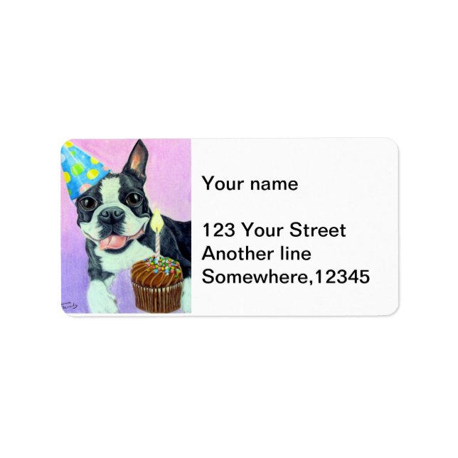 Birthday Boston Label (Front)