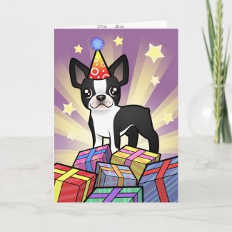 Birthday Boston Terrier Card
