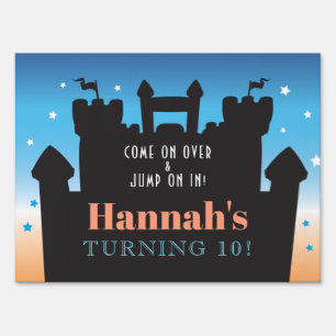 BIRTHDAY BOUNCE HOUSE INFLATABLES PARTY KIDS Sign