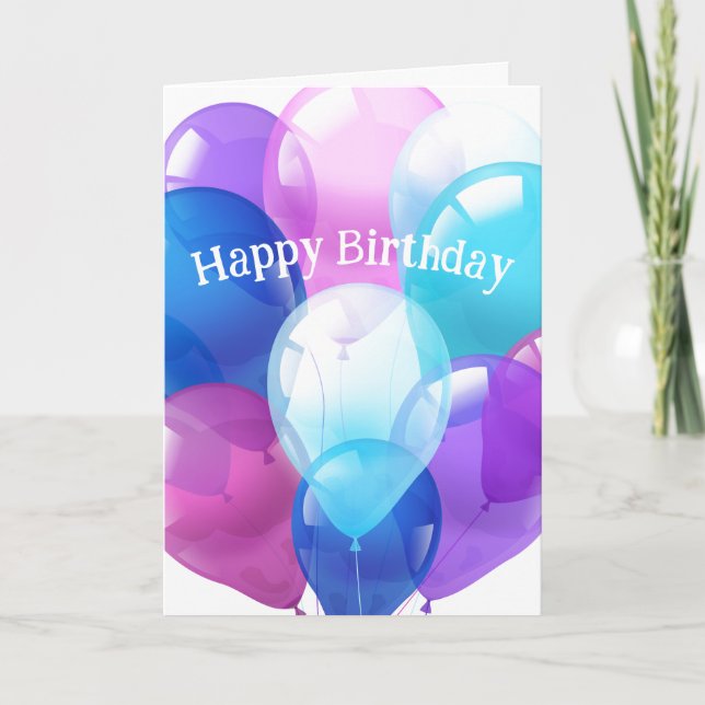 Birthday Bouquet of Balloons Special Day Card (Front)