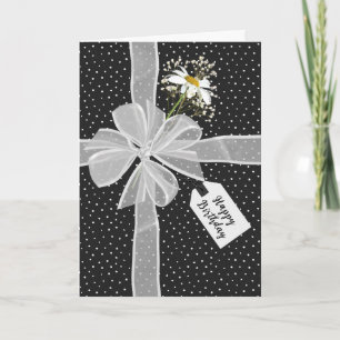 Birthday Bow with Daisy On Dots Card